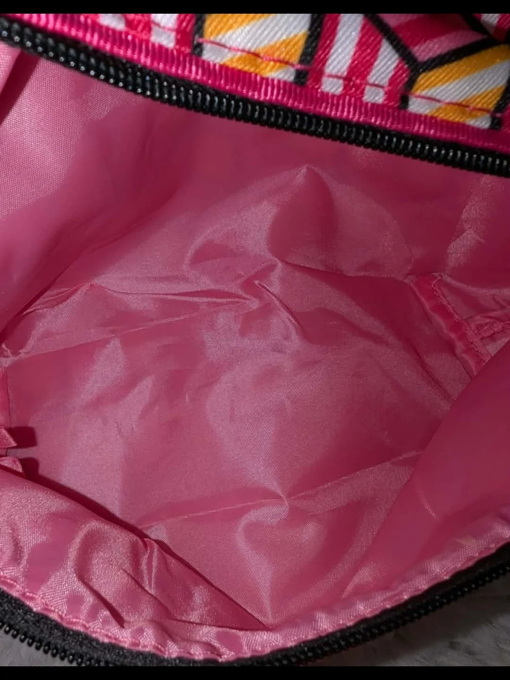 Clinique Pink and Gold Geometric Cosmetic Pouch
